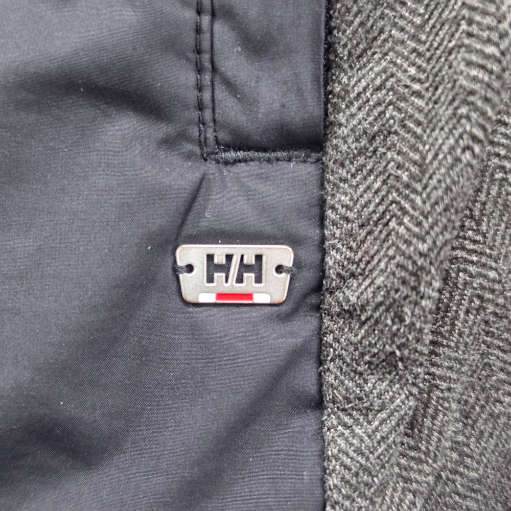 Helly Hansen Hybrid Puffer Jacket Herringbone Quilted Funnel Neck Black Women L - Picture 6 of 16